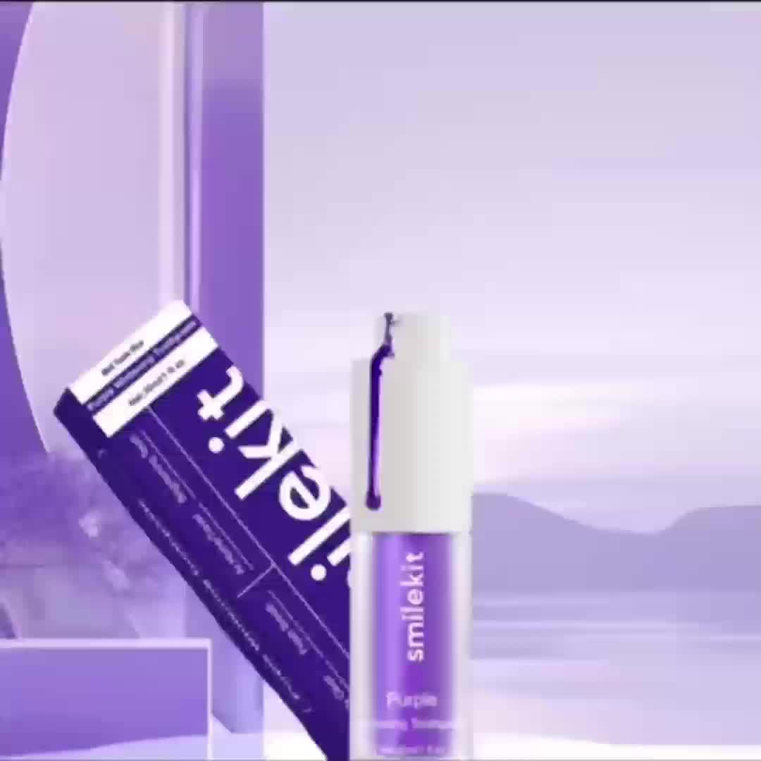 Mint Flavor,Purple Whitening Toothpaste, Light Mini Purple Toothpaste, Deep Cleaning, Mild and Spicy, Fresh Breath, Oral Cleaning Whitening Toothpaste, Travel Portable Purple Toothpaste, Home Whitening Toothpaste