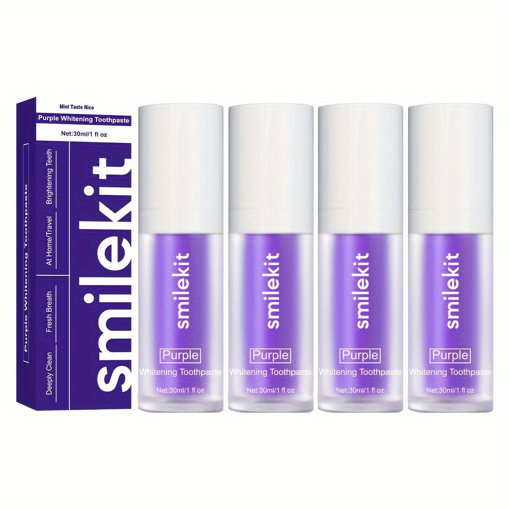 Mint Flavor,Purple Whitening Toothpaste, Light Mini Purple Toothpaste, Deep Cleaning, Mild and Spicy, Fresh Breath, Oral Cleaning Whitening Toothpaste, Travel Portable Purple Toothpaste, Home Whitening Toothpaste