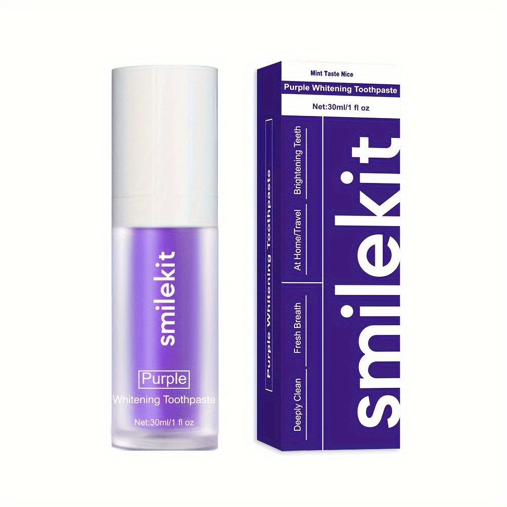Mint Flavor,Purple Whitening Toothpaste, Light Mini Purple Toothpaste, Deep Cleaning, Mild and Spicy, Fresh Breath, Oral Cleaning Whitening Toothpaste, Travel Portable Purple Toothpaste, Home Whitening Toothpaste