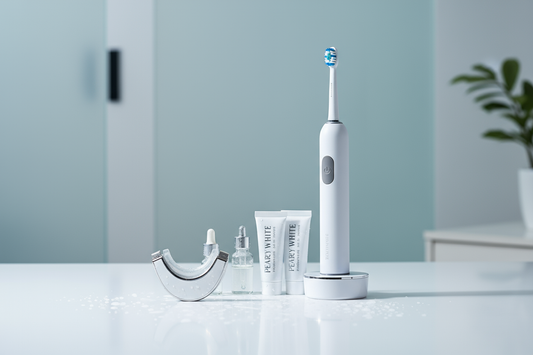 SHOWING OF THE THE TEETH WHITNER AND ELERTICAL TOOTH BRUSH